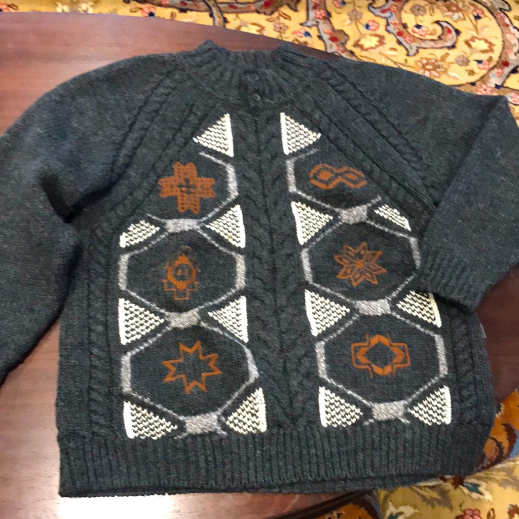 Hugo Boss Men Wool Sweater Dark Gray. Large